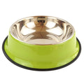 Stainless Steel Portable Pet Feeding Food Bowl Water Feeder For Cat Puppy Dog (Green)