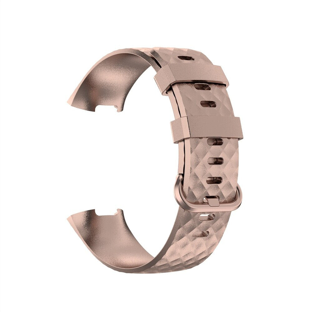 Soft Silicone Replacement Sport Strap Wristbands Band For Fitbit Charge 3 / 4 (Small, Coffee)