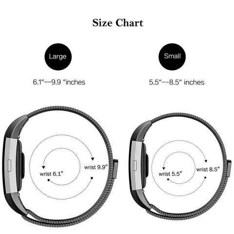 Milanese Magnetic Replacement Strap Metal Band For Fitbit Charge 2