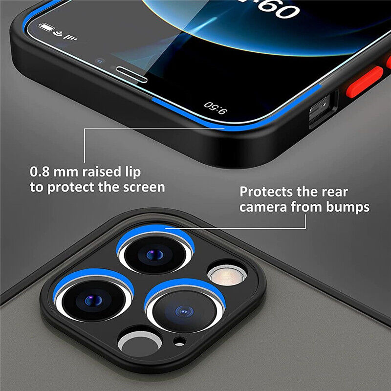 Shockproof Armor Bumper Case Lens Protector for iPhone 12 Pro Max