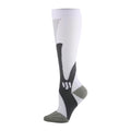 Winter Socks Work Sport Running Mid Calf Odor Resistant Cushion 3 Pairs Unisex (L, White)