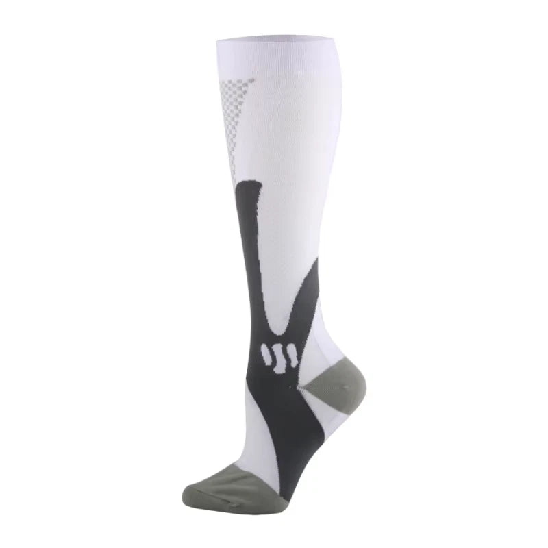Winter Socks Work Sport Running Mid Calf Odor Resistant Cushion 3 Pairs Unisex (S, White)