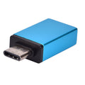USB 3.0 To Type C Adapter Fast Converter USB-C Data OTG Adapter (Blue)