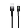 USAMS Braided USB To Lightning Fast Charging Cable Data Cord For iPhone iPad (Black)
