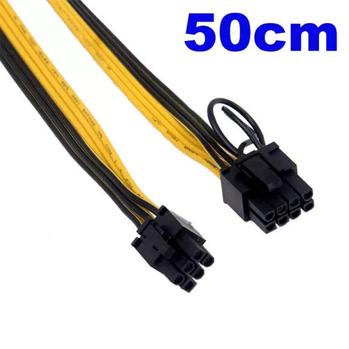 6 pin to 8 pin PCI Express Power Converter Cable For GPU Video Card PCIE - 50cm