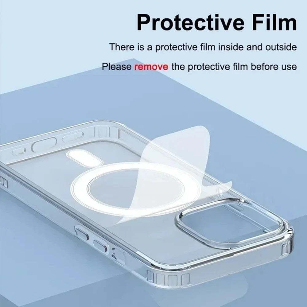 iPhone 14 Plus Transparent Magsafe Clear Case Shockproof Silicone Cover