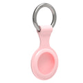 Apple AirTag Silicone Case Protective Cover Location Tracker Keychain Holder Sleeve (Pink)