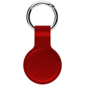 Apple AirTag Silicone Case Protective Cover Location Tracker Keychain Holder Sleeve (Black)