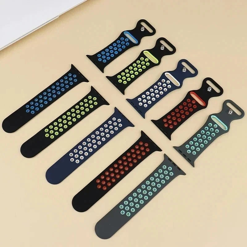 For Apple Watch iWatch Smooth Silicone Band Strap Series 9 8 7 6 5 4 3 2 1 38/40/41mm
