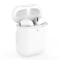 Apple Airpods Silicone Gel Case Shockproof Protective Cover Skin Case Airpods 1/2 (White)