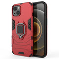Shockproof 360 Ring Case Stand For iPhone (Red)