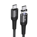 USAMS 100w Magnetic Type C To Type C Cable Charger Fast Charging For Samsung iPad (Black, 1.5m)
