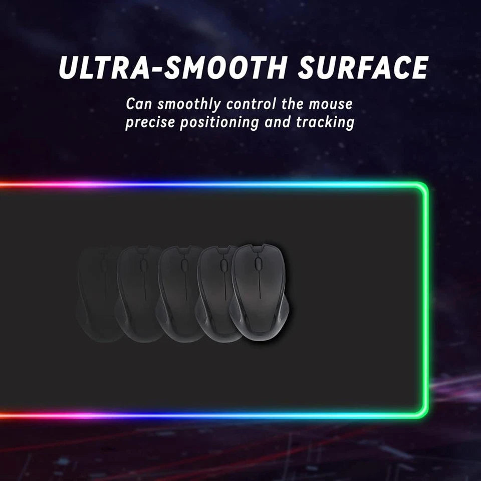 RGB Gaming Mouse Pad, Extended Desk Mat 35x25x4cm