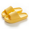 Pillow Slides Sandals Non-Slip Ultra Soft Slippers Cloud Shower EVA Home Shoes (Yellow)