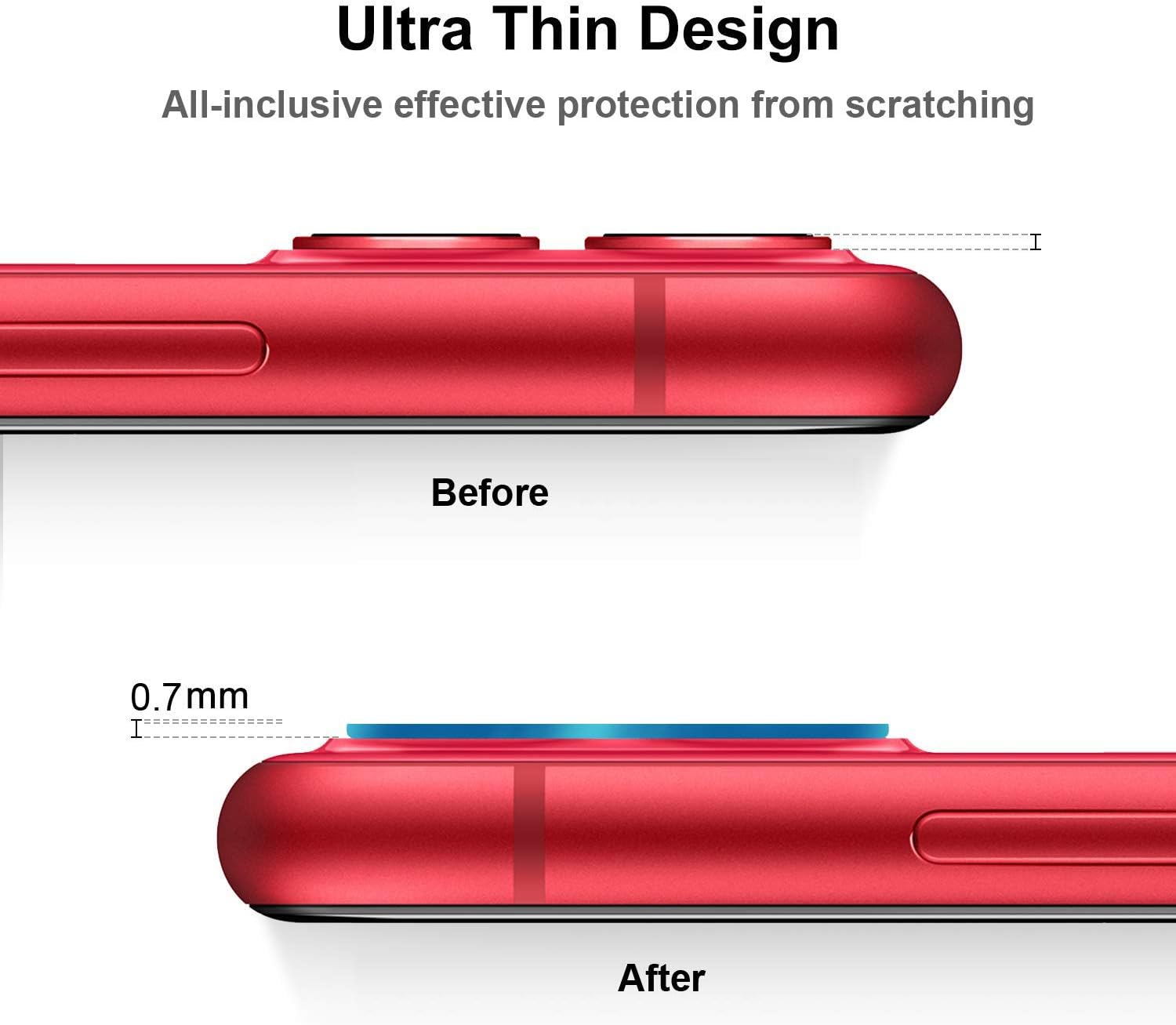 iPhone 11 Pro Clear Tempered Glass Cover Camera Lens Protector