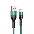 USAMS USB Charger Aluminium Charging Cable Data Cord For iPhone iPad AirPods (1m, Green)