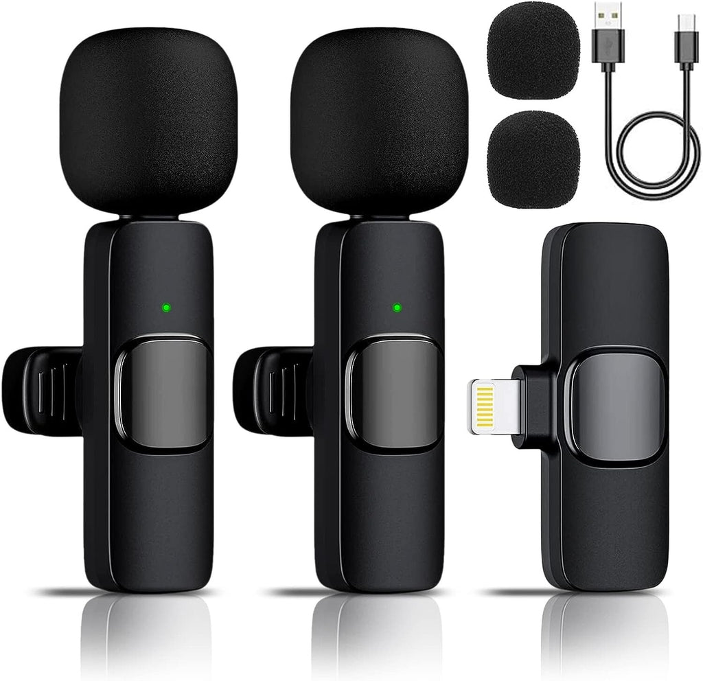 Wireless Microphone Mic For Apple Port Vlog Live Stream