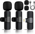 Wireless Microphone Mic For Apple Port Vlog Live Stream