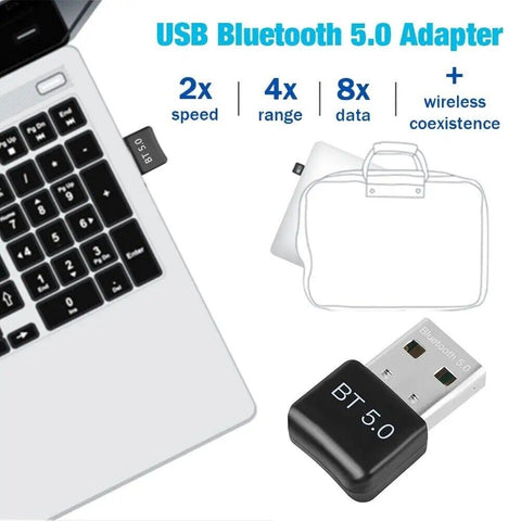 USB Wireless Bluetooth 50 Adapter Dongle Receiver Transmitter PC Speaker