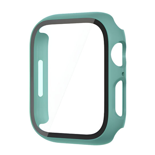 Apple Watch Series 9 8 7 6 5 4 3 Bumper Case Full Coverage Tempered Glass (41mm)