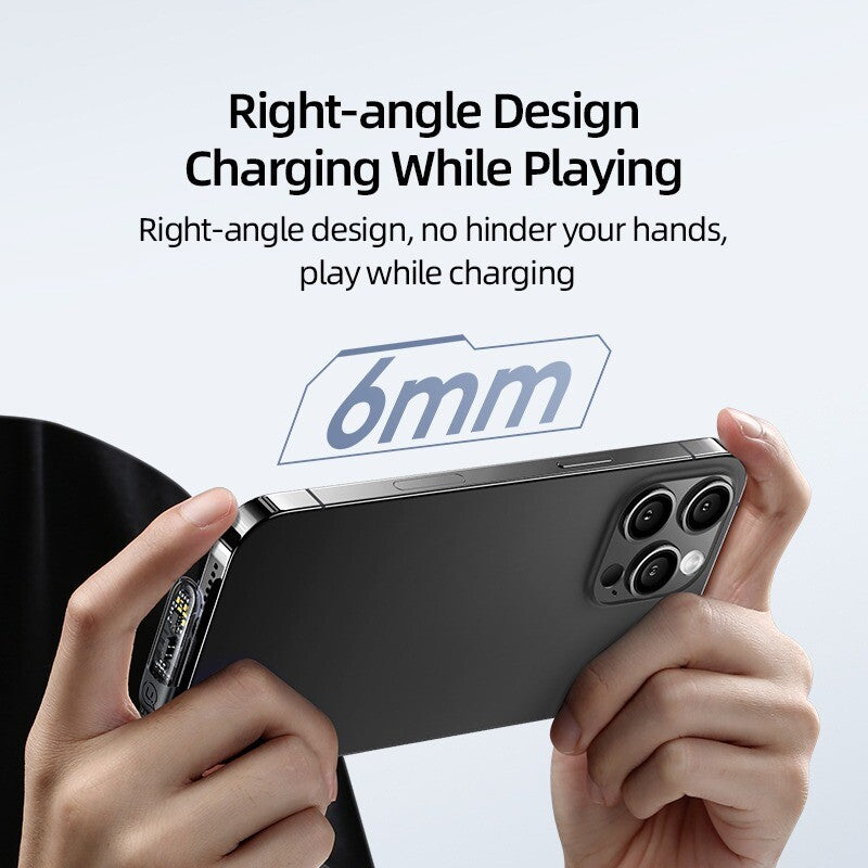 USAMS USB Type C To Lightning iPhone Cable 90 Degree Quick Charging Data Fast Charger (White, 1.2m)