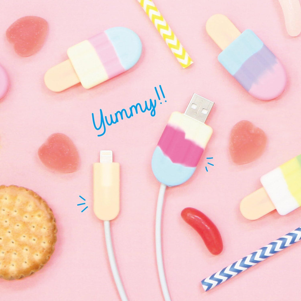 Ice Cream Cable Protector Cute Silicone Cover For USB Charging Cable