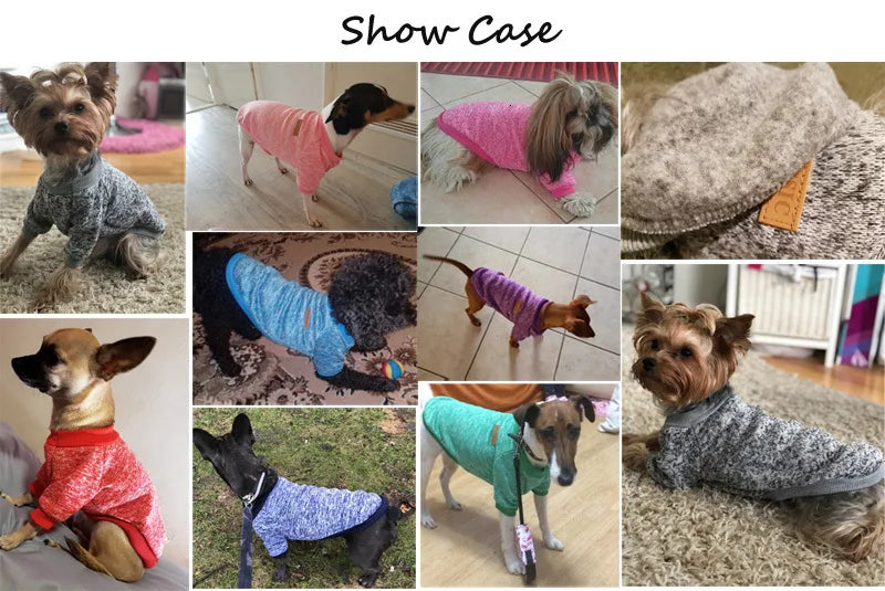 Pet Dog Classic Knitwear Sweater Warm Winter Puppy Pet Coat Soft Sweater Clothing for Small Dogs