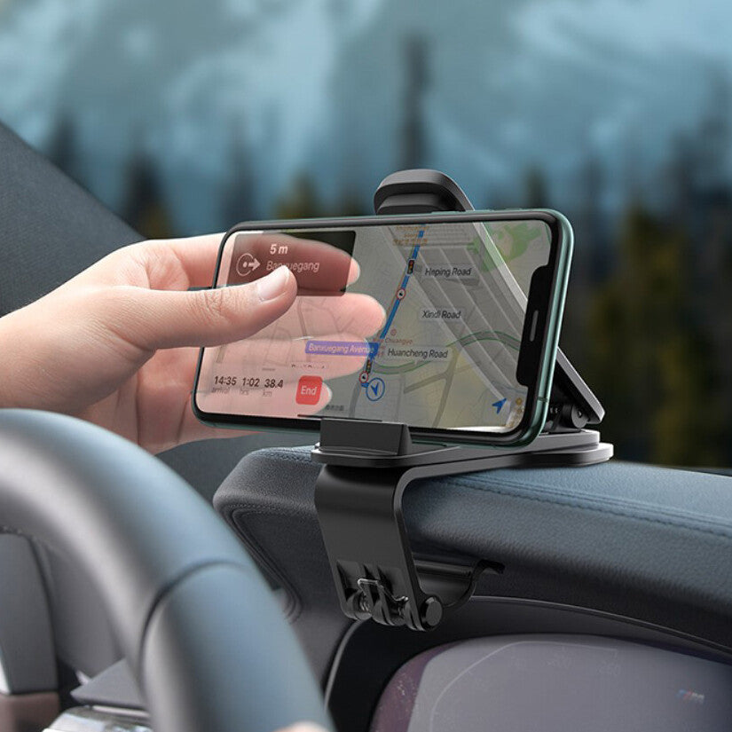 Baseus Car Phone Holder Big Mouth Pro Series Dashboard Mount For Navigation Maps Handsfree (Black)
