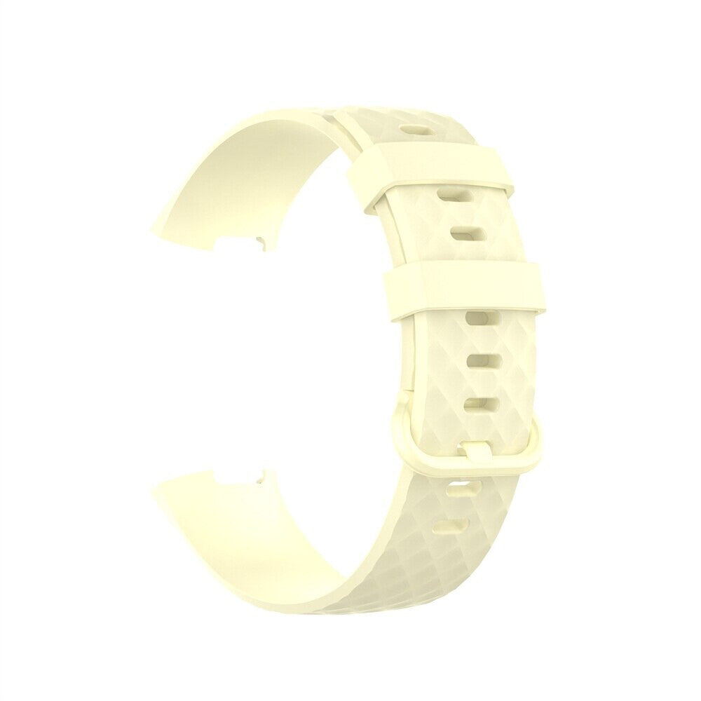 Silicone Replacement Strap Band For Fitbit Charge 3 / 4 (Yellow)