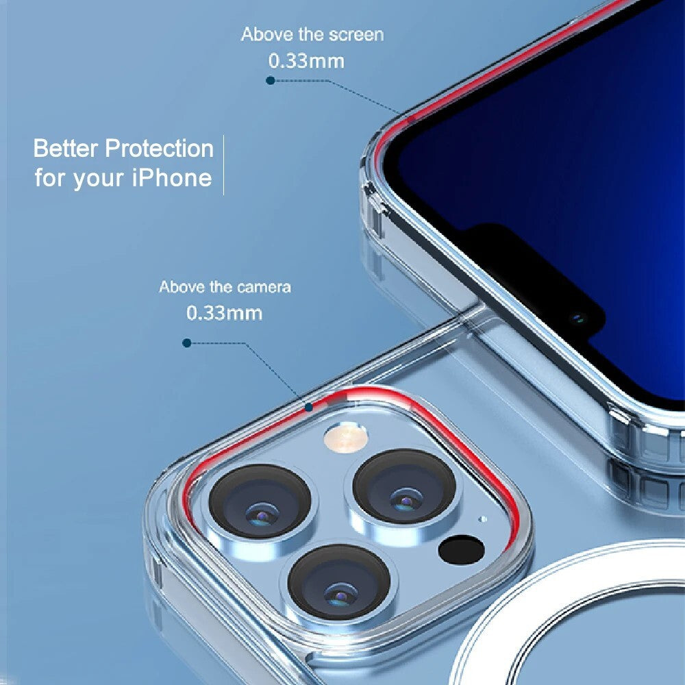 iPhone 13 Pro Transparent Magsafe Clear Case Shockproof Silicone Cover
