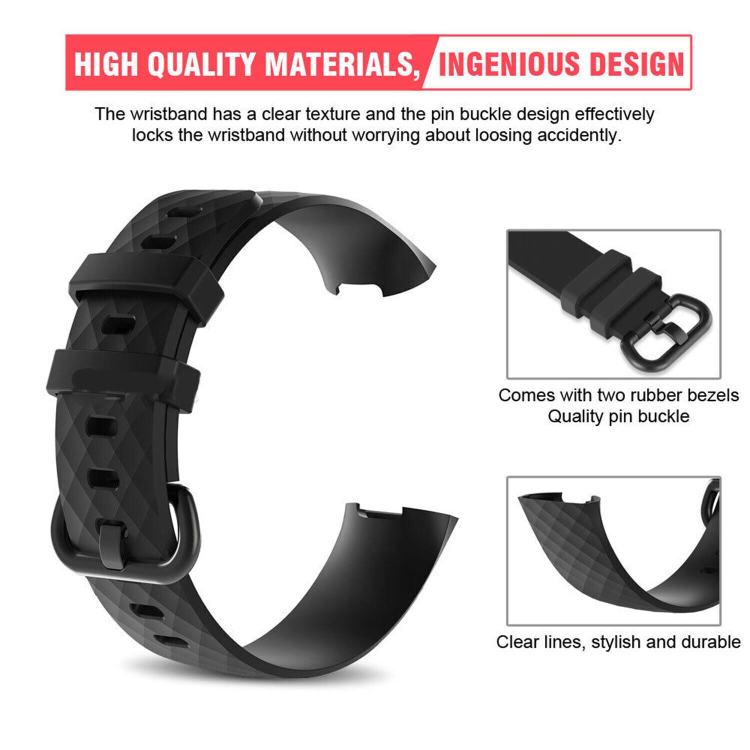 Silicone Replacement Strap Band For Fitbit Charge 3 / 4 (Sky Blue)