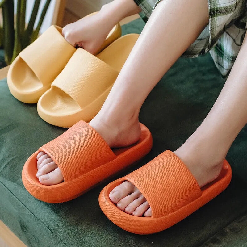 Pillow Slides Sandals Non-Slip Ultra Soft Slippers Cloud Shower EVA Home Shoes (Pink)