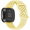 Sport Dot Band Silicone Replacement Strap For Fitbit Versa 3 (Yellow)