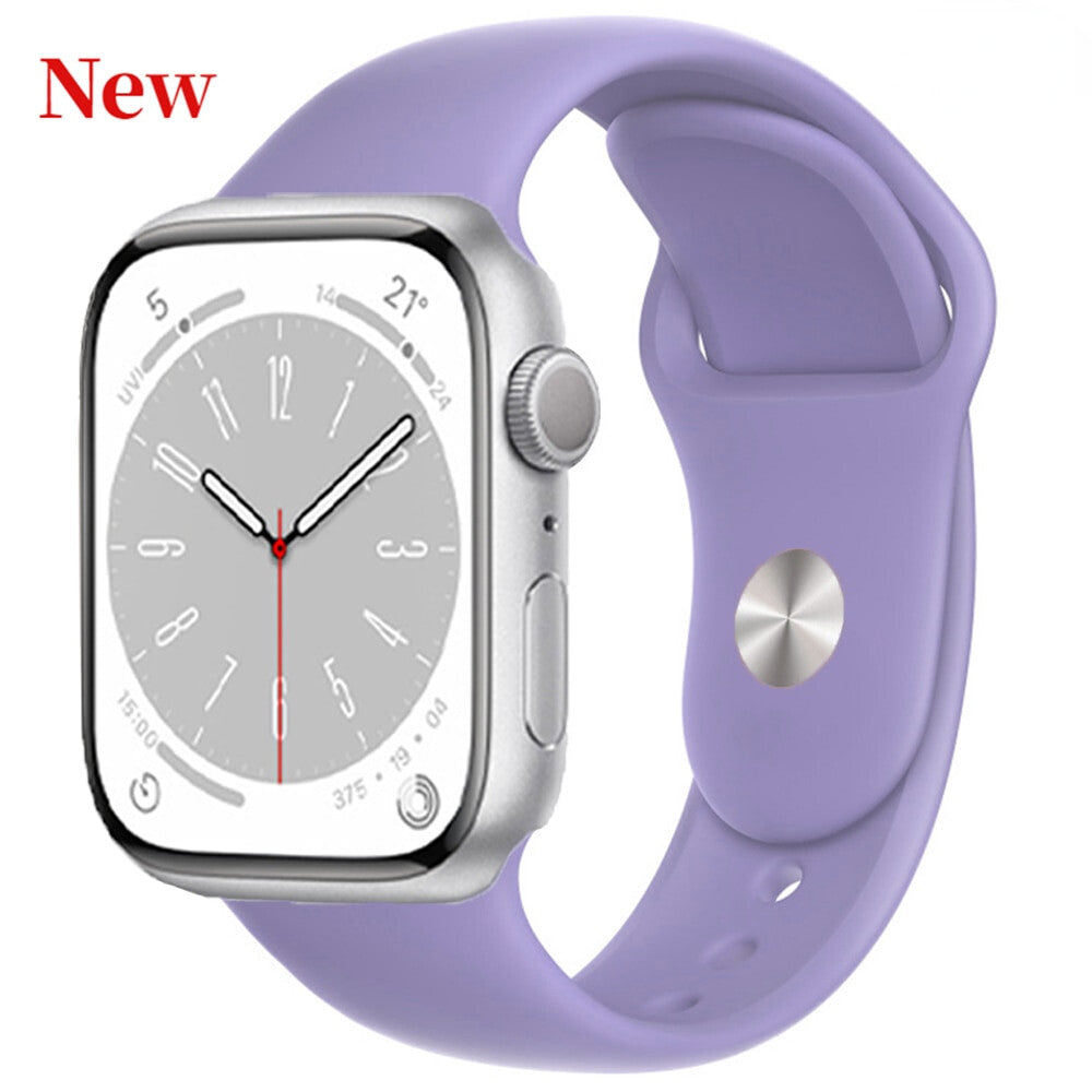 Apple Watch iWatch Silicone Band Strap Series 9/8/7/6/5/4/3/2/1 38/40/41mm (Light Purple)