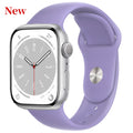 Apple Watch iWatch Silicone Band Strap Series 9/8/7/6/5/4/3/2/1 42/44/45/49mm (Light Purple)
