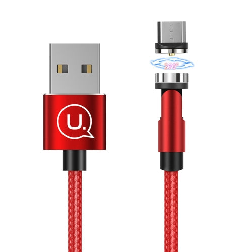 USAMS Magnetic USB To Type-C Fast Charging Cable Cord Charger iPhone 16 15 Pro Max Samsung S24 S23 S22 Ultra Plus (1.2m, Red)
