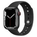 Apple Watch iWatch Silicone Band Strap Series 9/8/7/6/5/4/3/2/1 38/40/41mm (Black, Large)