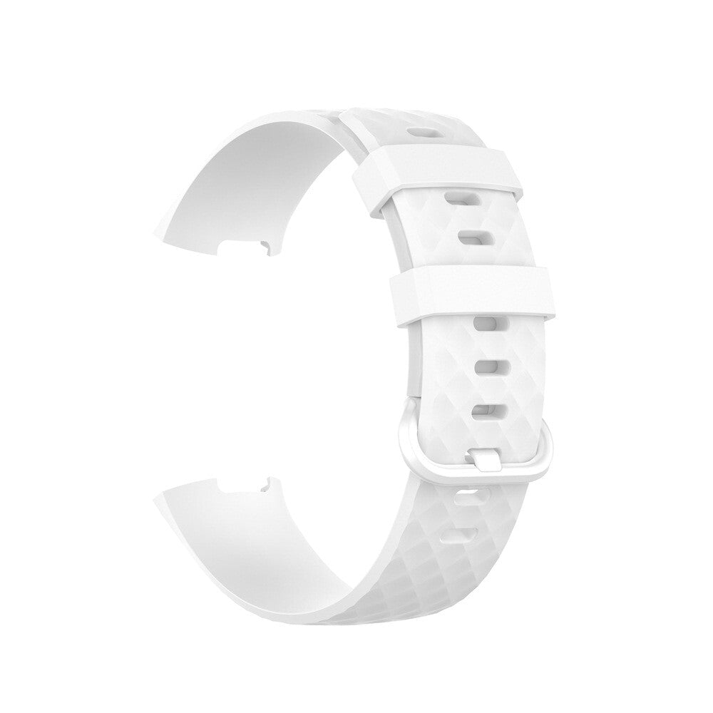 Silicone Replacement Strap Band For Fitbit Charge 3 / 4 (White)