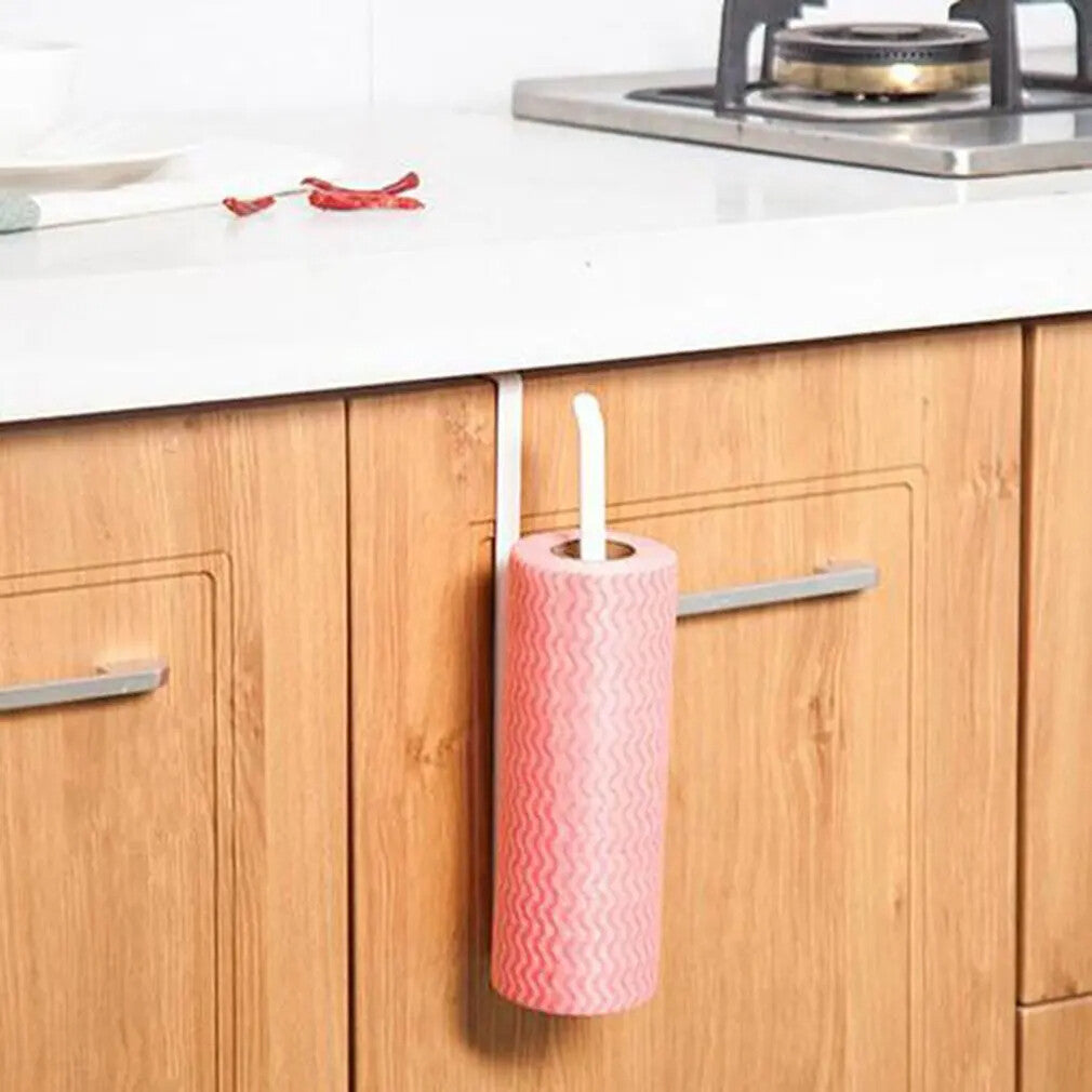 Paper Towel Holder Rack Hanger Kitchen Shelf Organizer Under Cabinet Cup Roll