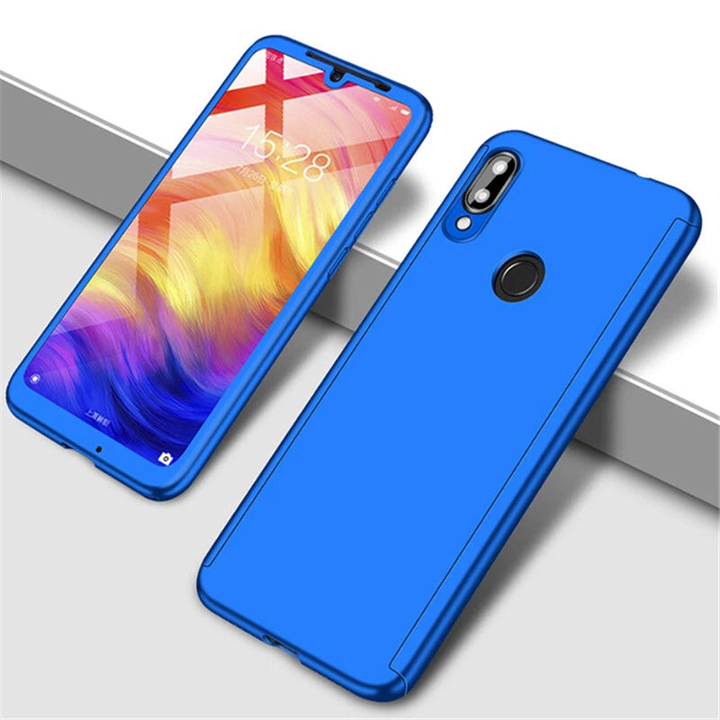 Samsung A72 Blue 360° Full Cover Phone Case + Tempered Glass