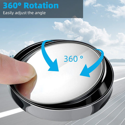 Blind Spot Mirrors Round HD Glass Convex 360° Side Rear View Mirror for Car