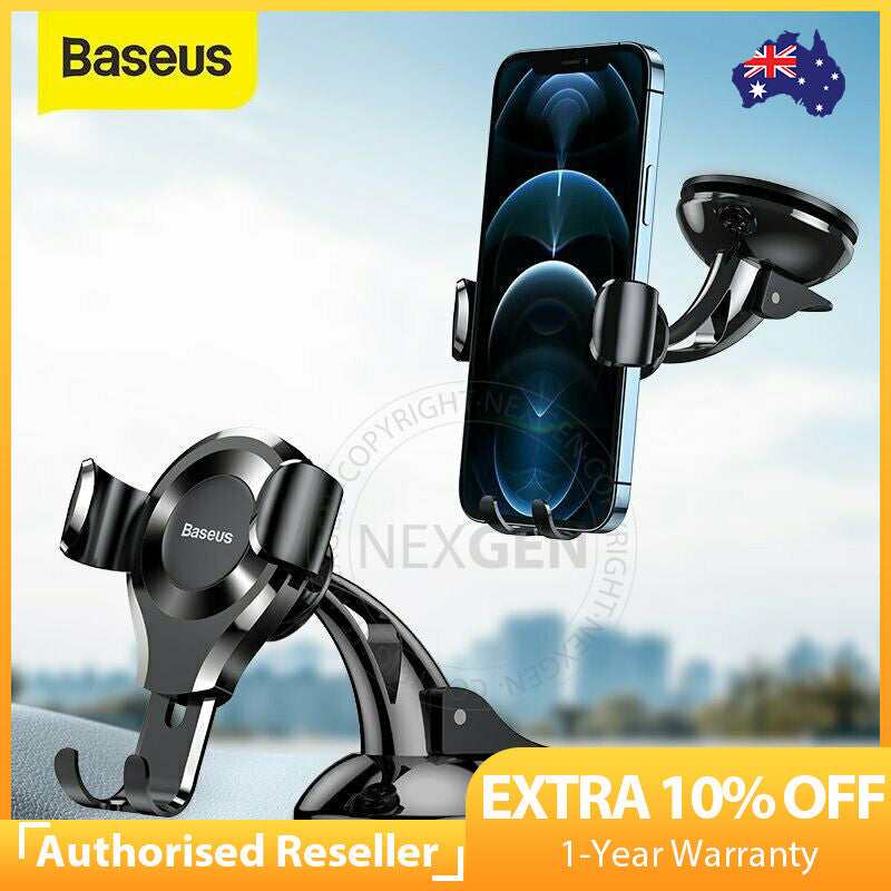 Baseus 360° Car Phone Holder Dashboard Windscreen Mount Multi-Angle (Red)