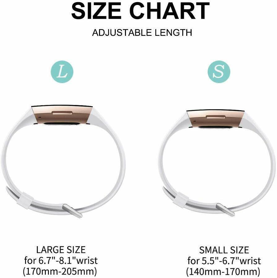 Silicone Replacement Strap Band For Fitbit Charge 3 / 4 (White)