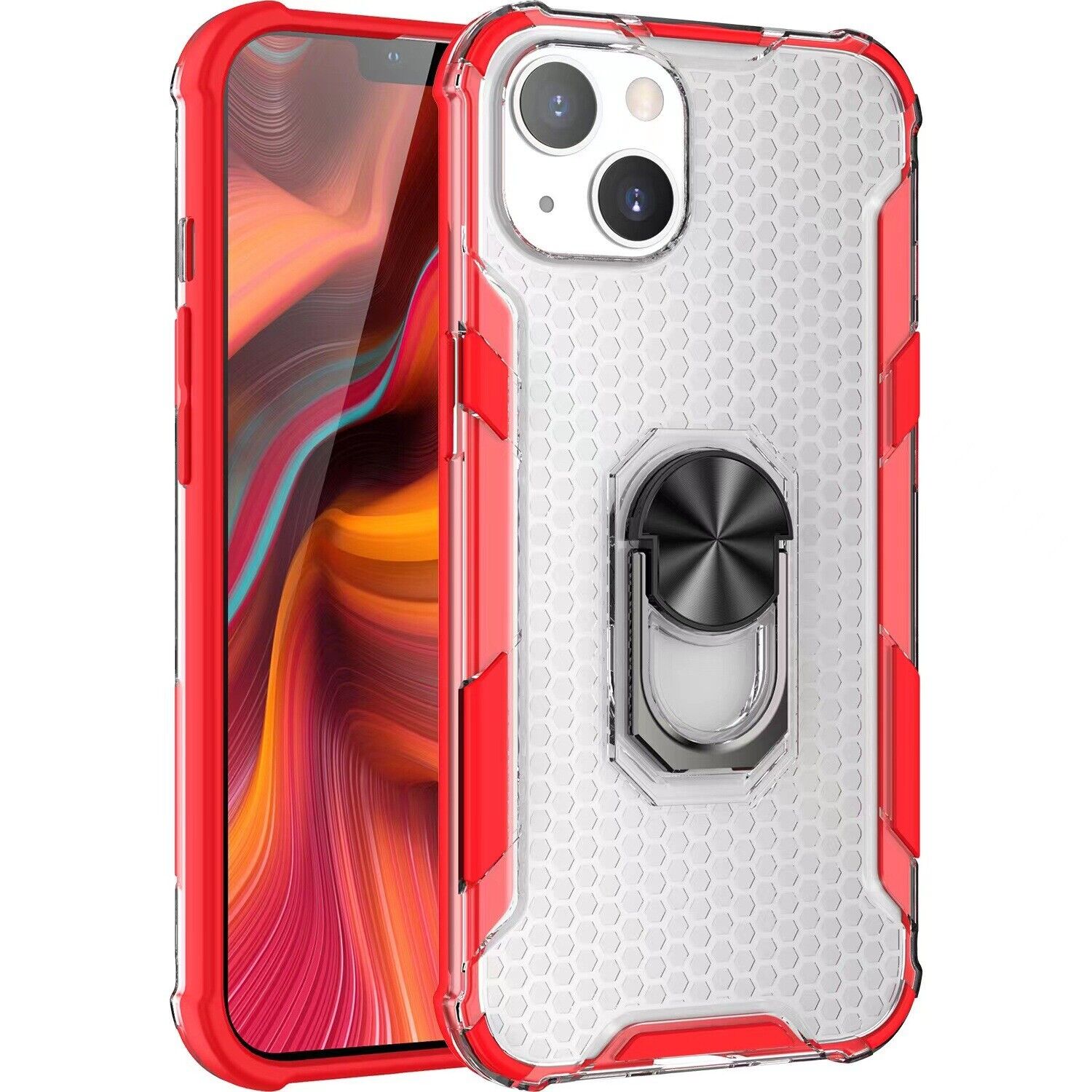Shockproof Bumper Case Cover Ring Holder Stand For iPhone 13 Pro