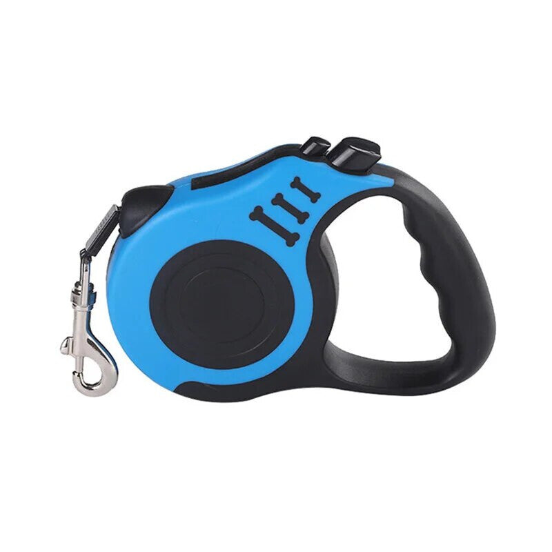 Heavy Duty Automatic Retractable Dog Leash Pet Collar Walking Lead Traction Rope (Blue)