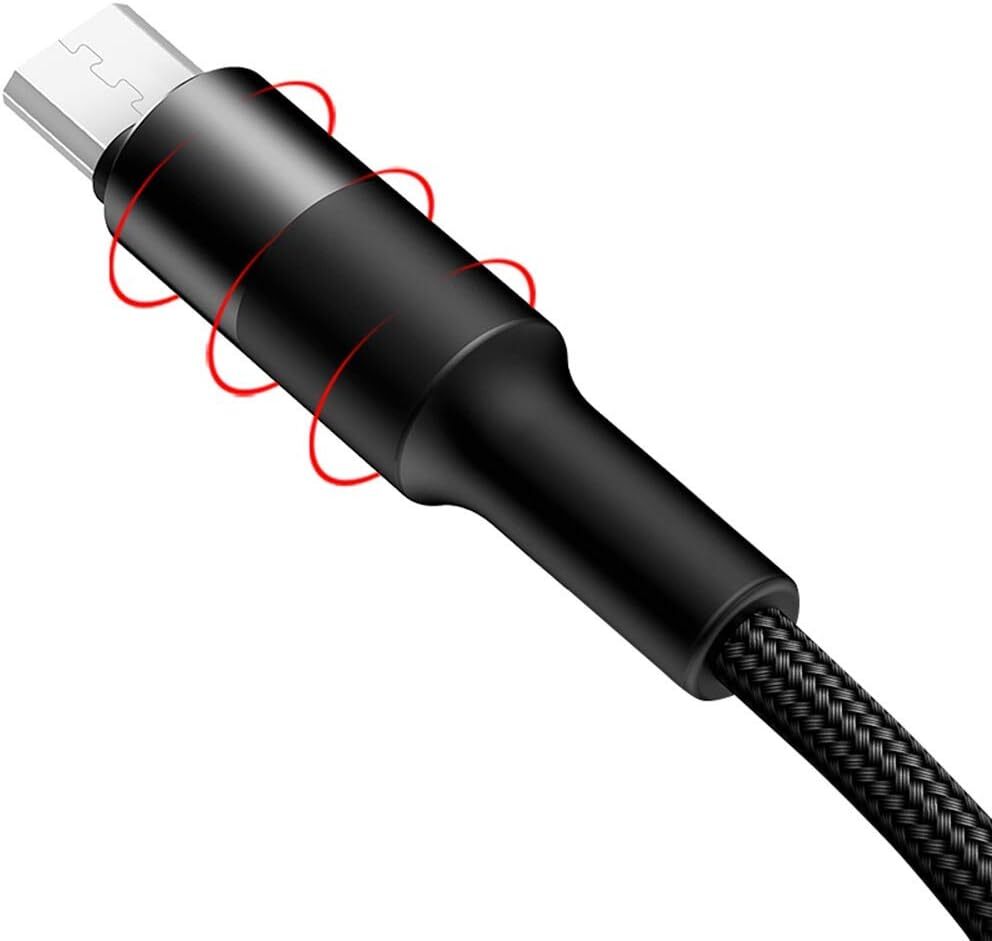 USAMS USB To Type C Charger Cable 3A Fast Charging Lead Data Cord For Samsung (Black, 1.5m)