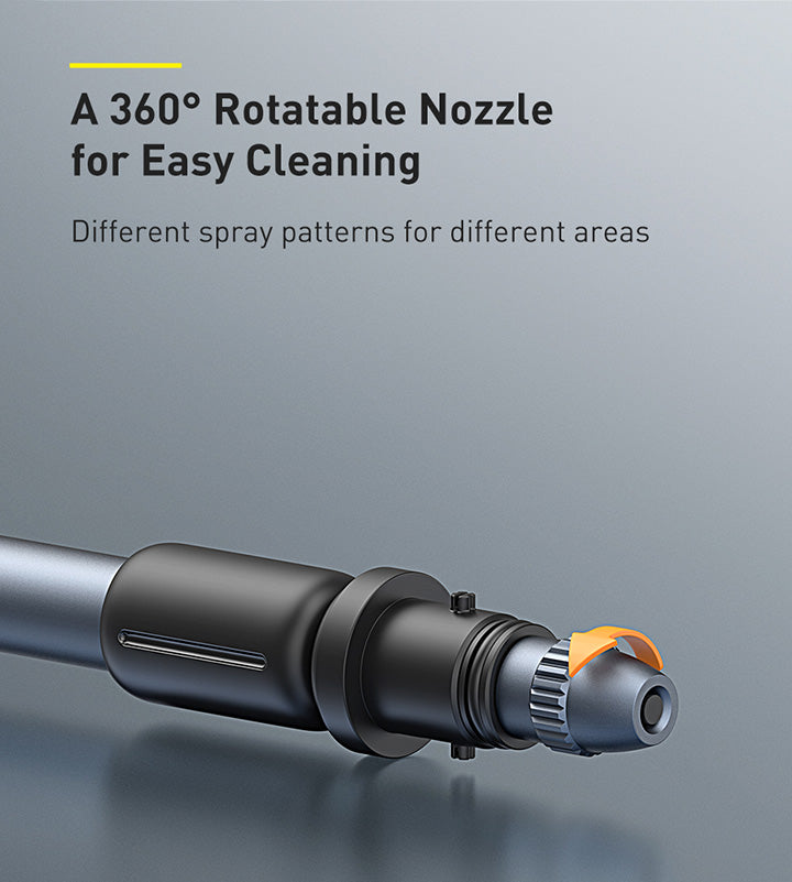 Baseus Clean Guard Nozzle Garden Hose Gun, Spray Gun Garden Hose Nozzle, High Pressure Car Wash Foam Gun Water Washer Cleaner Lance Sprayer Adjustable Water Flow