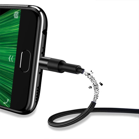 USAMS USB To Micro-USB Charger Cable 3A Fast Charging Data Cord For Android Samsung