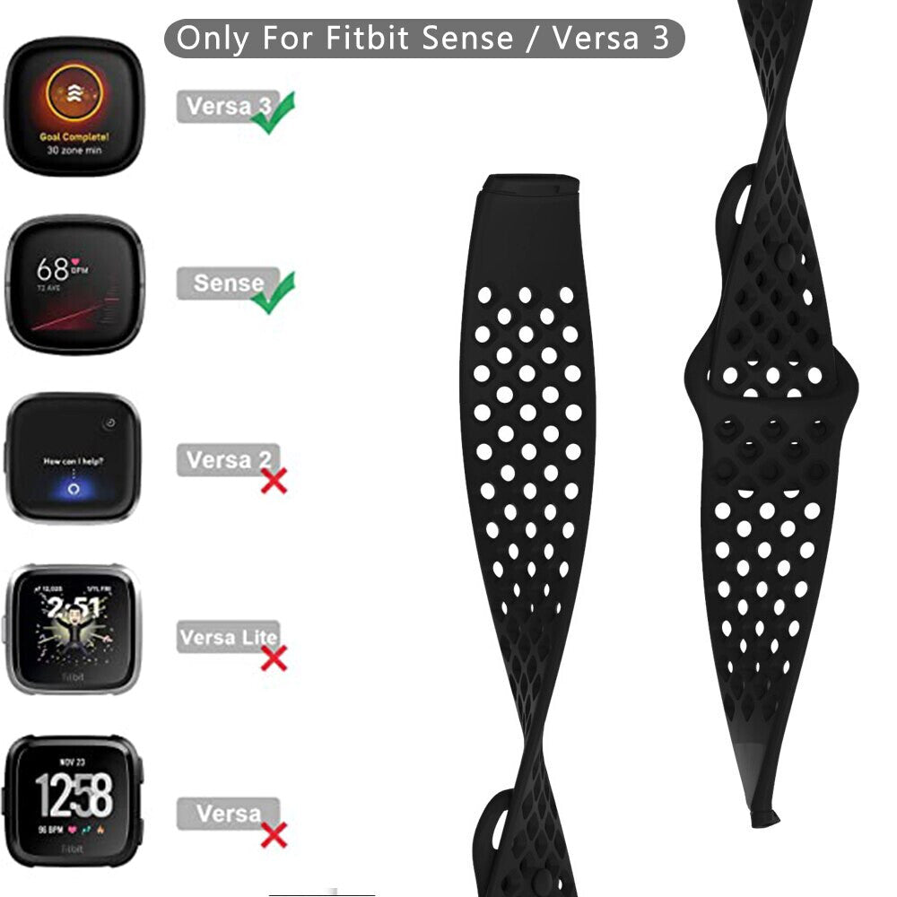 Sport Dot Band Silicone Replacement Strap For Fitbit Versa 3 (Yellow)