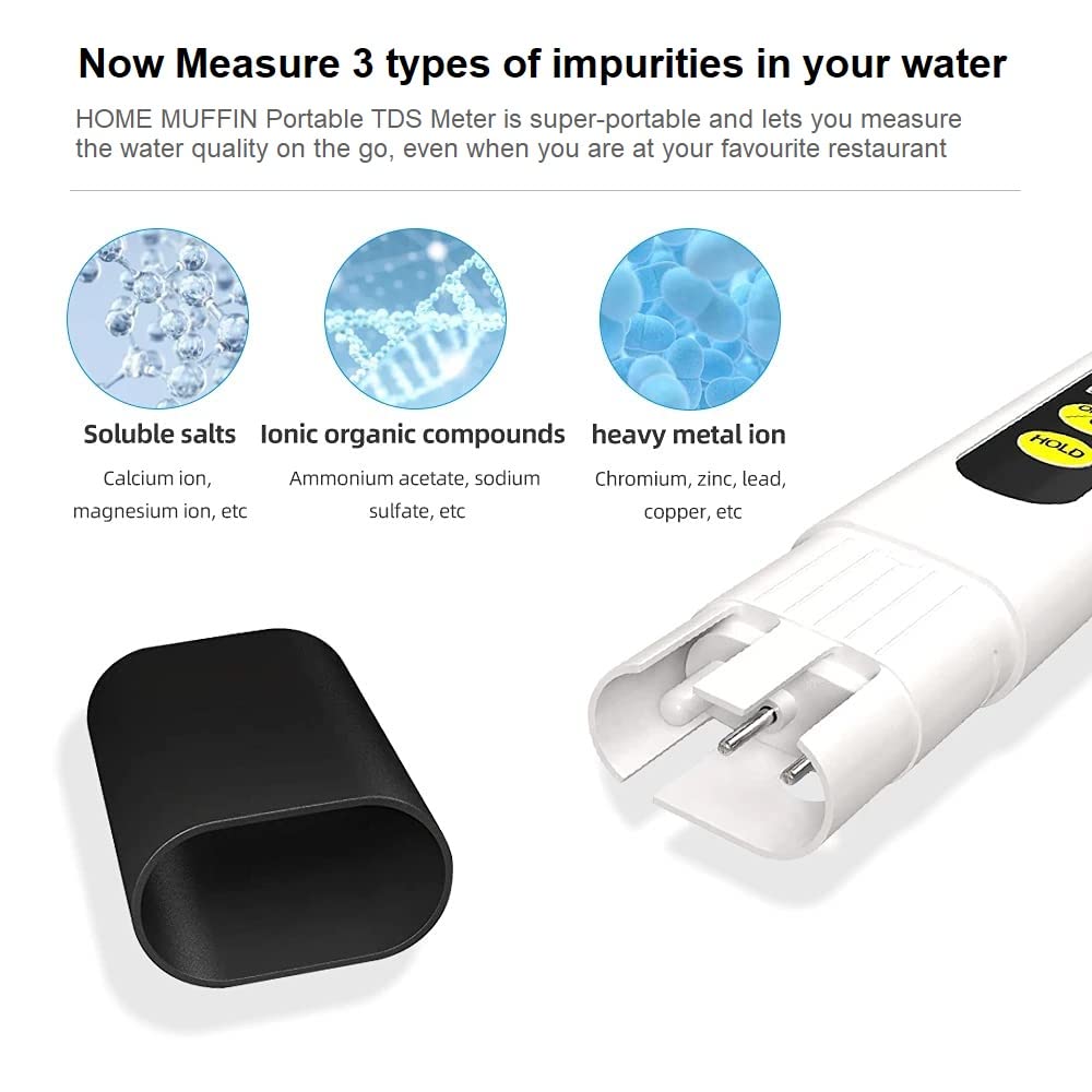 TDS Meter 0-999 ppm, Water Hardness Test Kit, Water Meter, Hard Water Test Kit, Water Quality Tester for Drinking Water, Aquarium